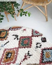 Runda mattor - Sezze (beige/multi)