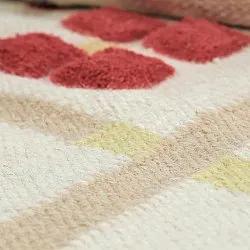 Ullmatta - Lausanne Flatweave Tufted Premium (vit/beige)