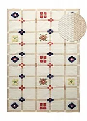 Ullmatta - Lausanne Flatweave Tufted Premium (vit/beige)
