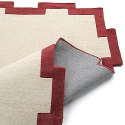 Ullmatta - Agra Hand Tufted Wool Premium (creme/röd)