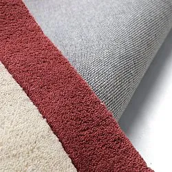 Ullmatta - Agra Hand Tufted Wool Premium (creme/röd)