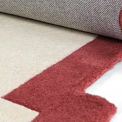 Ullmatta - Agra Hand Tufted Wool Premium (creme/röd)