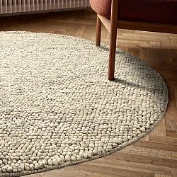 Rund matta - Avafors Wool Bubble (grå/beige)