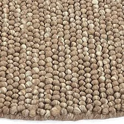 Rund matta - Avafors Wool Bubble (ljusbrun/vit)