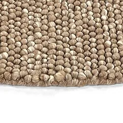 Rund matta - Avafors Wool Bubble (ljusbrun/vit)
