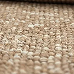 Rund matta - Avafors Wool Bubble (ljusbrun/vit)