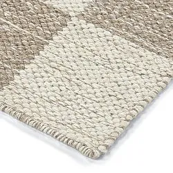 Ullmatta - Dundee (beige/vit)