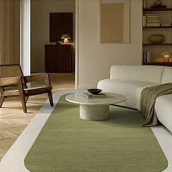 Ullmatta - Puri Hand Tufted Wool Premium (grön/creme)