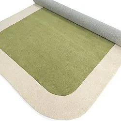 Ullmatta - Puri Hand Tufted Wool Premium (grön/creme)