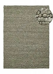 Ullmatta - Sala Irregular Wool Bubble (mossgrön/vitmelerad)