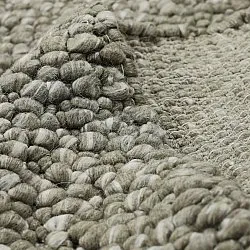 Ullmatta - Sala Irregular Wool Bubble (mossgrön/vitmelerad)