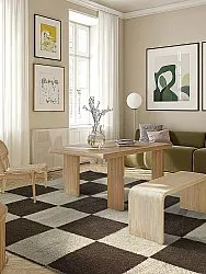 Ullmatta - Scacco (svart/beige)