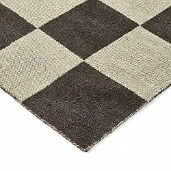 Ullmatta - Scacco (svart/beige)
