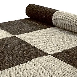 Ullmatta - Scacco (svart/beige)