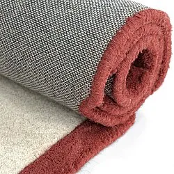 Ullmatta - Syl Hand Tufted Wool Premium (röd/vit)
