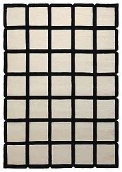 Ullmatta - Syl Hand Tufted Wool Premium (svart/vit)