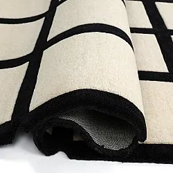 Ullmatta - Syl Hand Tufted Wool Premium (svart/vit)