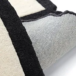 Ullmatta - Syl Hand Tufted Wool Premium (svart/vit)