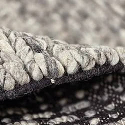 Ullmatta - Talvia Braided Wool (mörkgrå)