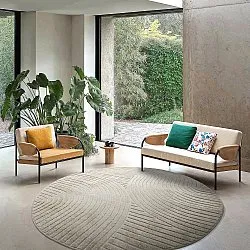 Rund matta - Indoor/Outdoor Devon (beige)