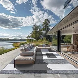 Inomhus- utomhusmatta - Santana (grå)