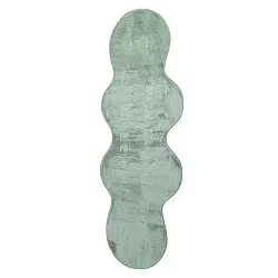 Vågig Gångmatta - Aranga Super Soft Fur (grön)