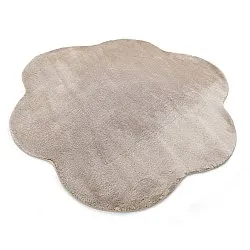 Vågig Rund Matta - Aranga Super Soft Fur (brun)