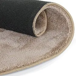 Vågig Rund Matta - Aranga Super Soft Fur (brun)