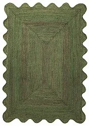 Vågig jutematta - Flätan (militärgrön)