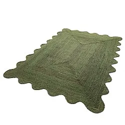 Vågig jutematta - Flätan (militärgrön)