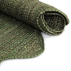 Vågig jutematta - Flätan (militärgrön)