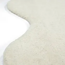 Vågig Ullmatta - Diu Hand Tufted Wool Premium (vit)