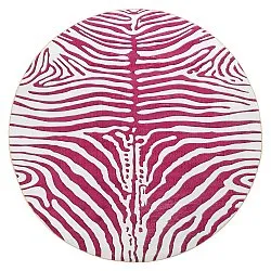 Rund matta - Zebra (rosa)