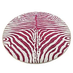 Rund matta - Zebra (rosa)