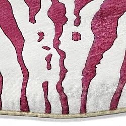 Rund matta - Zebra (rosa)