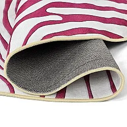 Rund matta - Zebra (rosa)