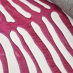 Rund matta - Zebra (rosa)