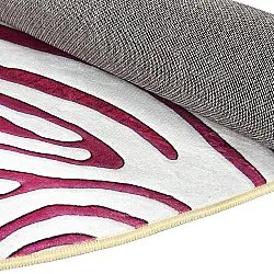 Rund matta - Zebra (rosa)