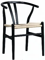 Stol - Alta (svart/beige) - 2 st