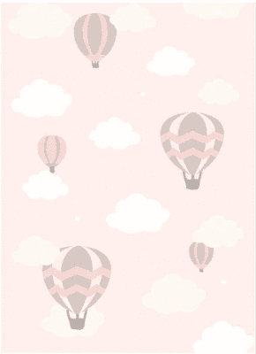 Barnmatta - Balloons (rosa)
