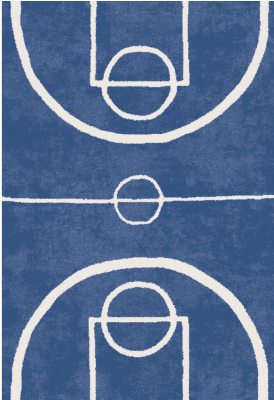 Barnmatta - Basket (blå)