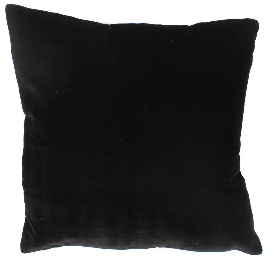 Sammetskudde (svart) (kuddfodral) 45 x 45 cm