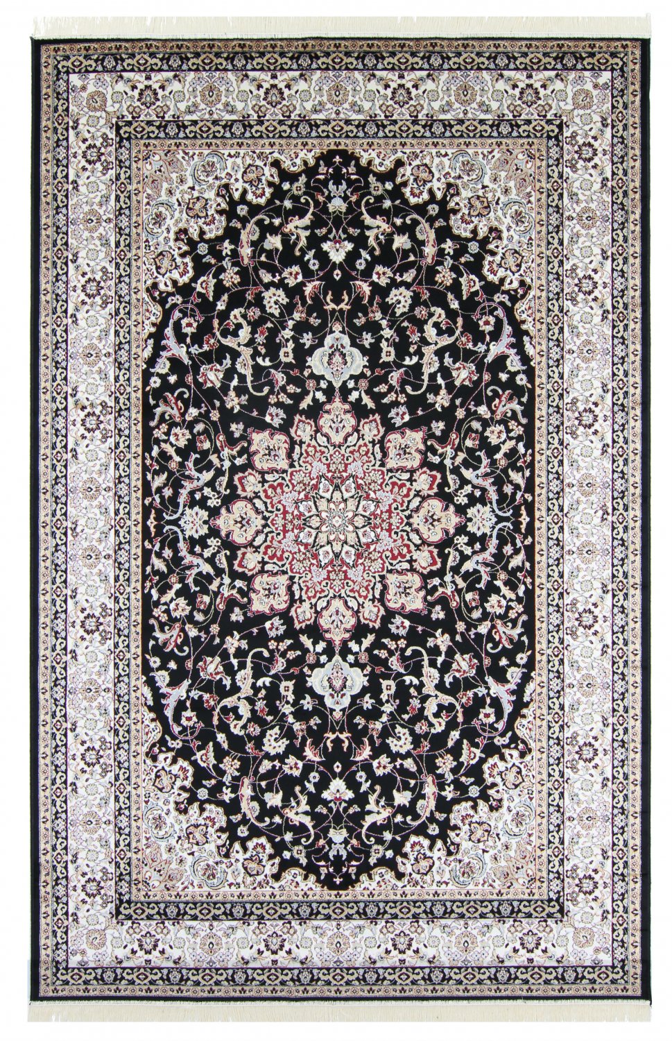 Wiltonmatta - Gårda Oriental Collection Kerman (svart) (Storlek: 80 x 150 cm)