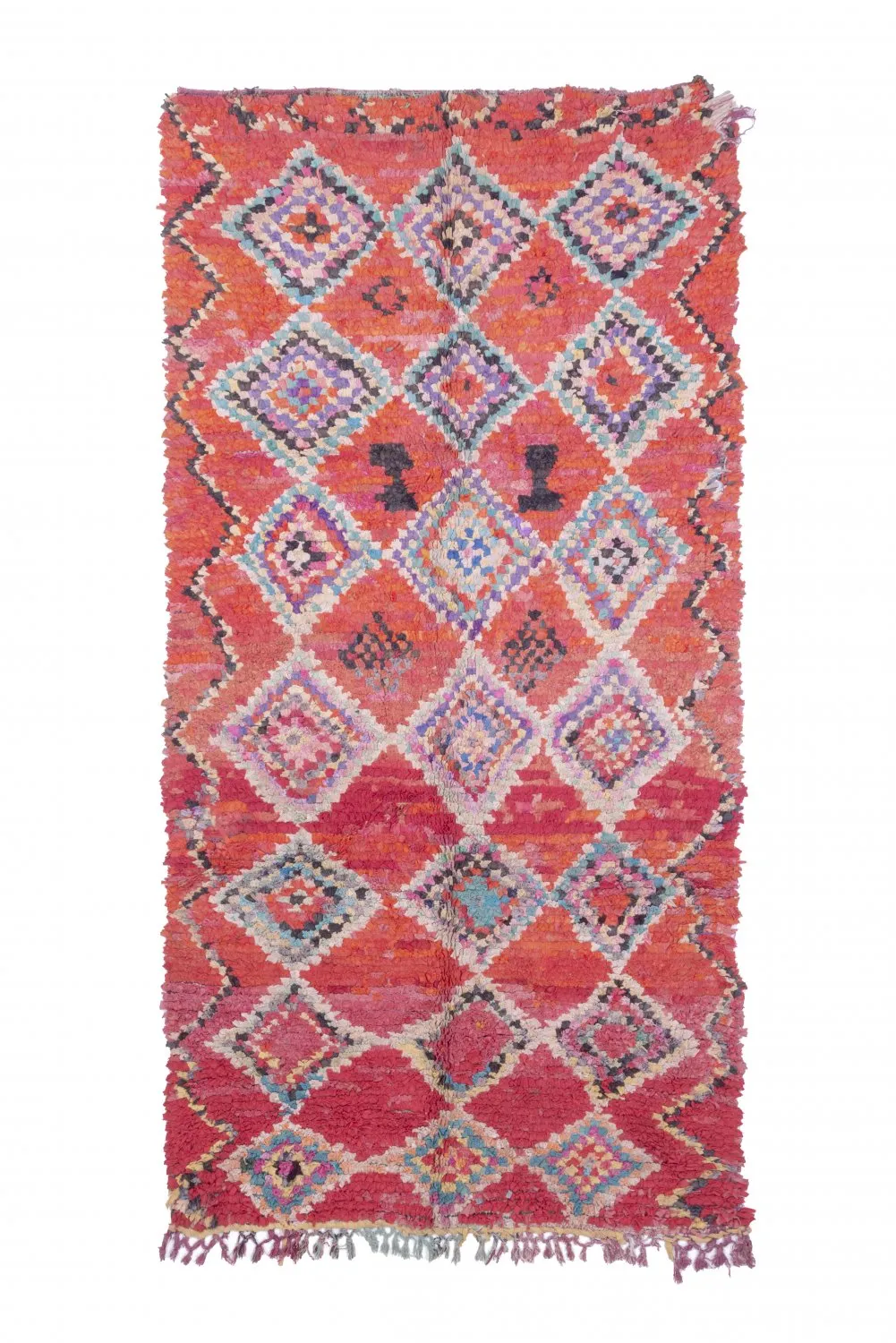 Marockansk Boucherouite-matta 260 x 130 cm