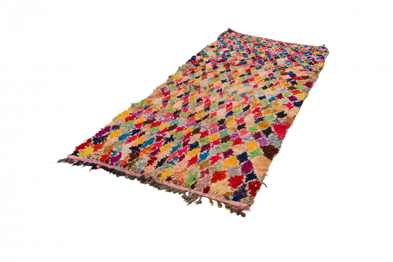 Marockansk Boucherouite-matta 120 x 335 cm