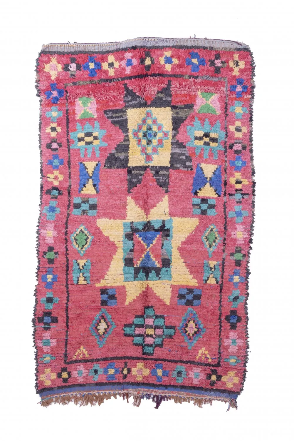 Marockansk Boucherouite-matta 225 x 135 cm
