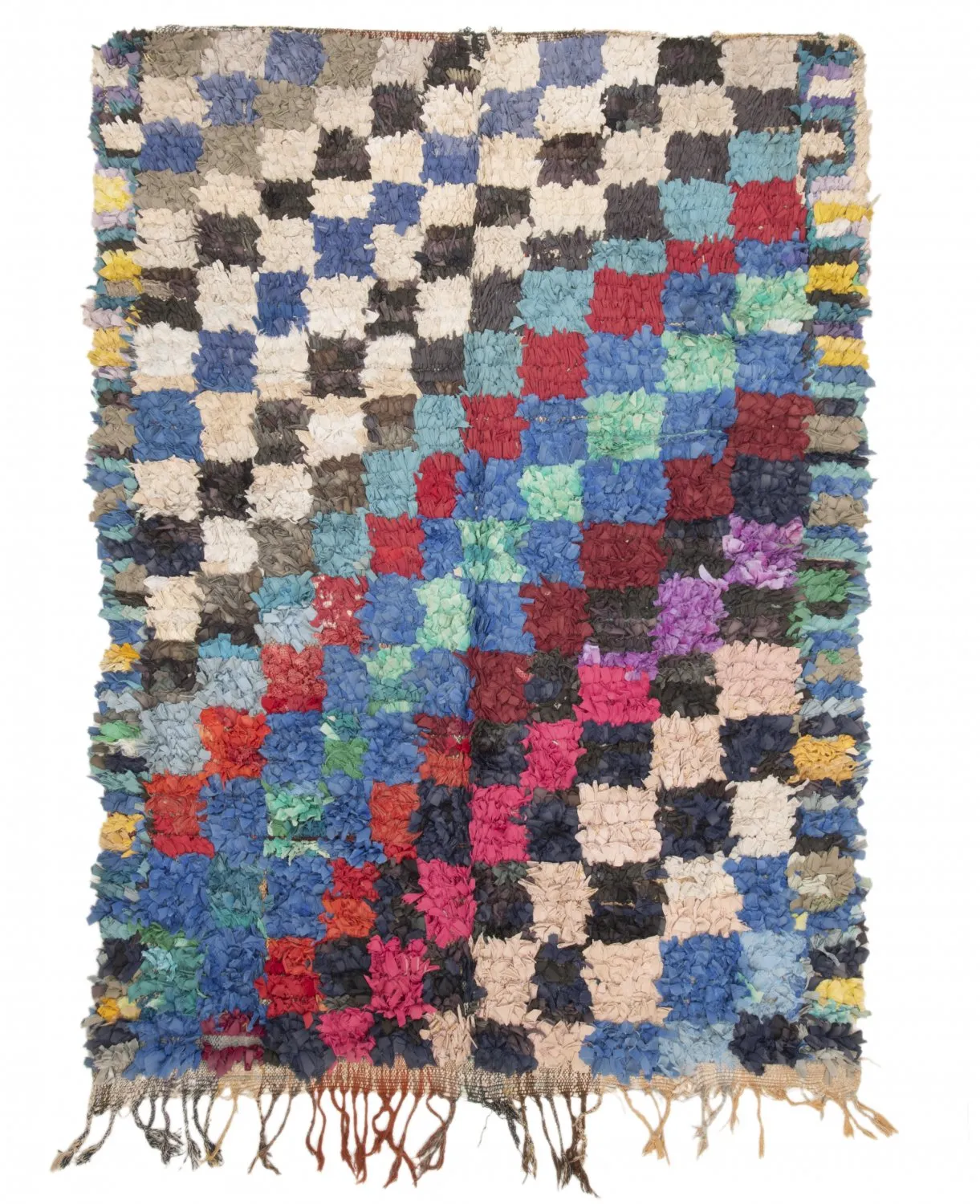 Marockansk Boucherouite-matta 225 x 155 cm