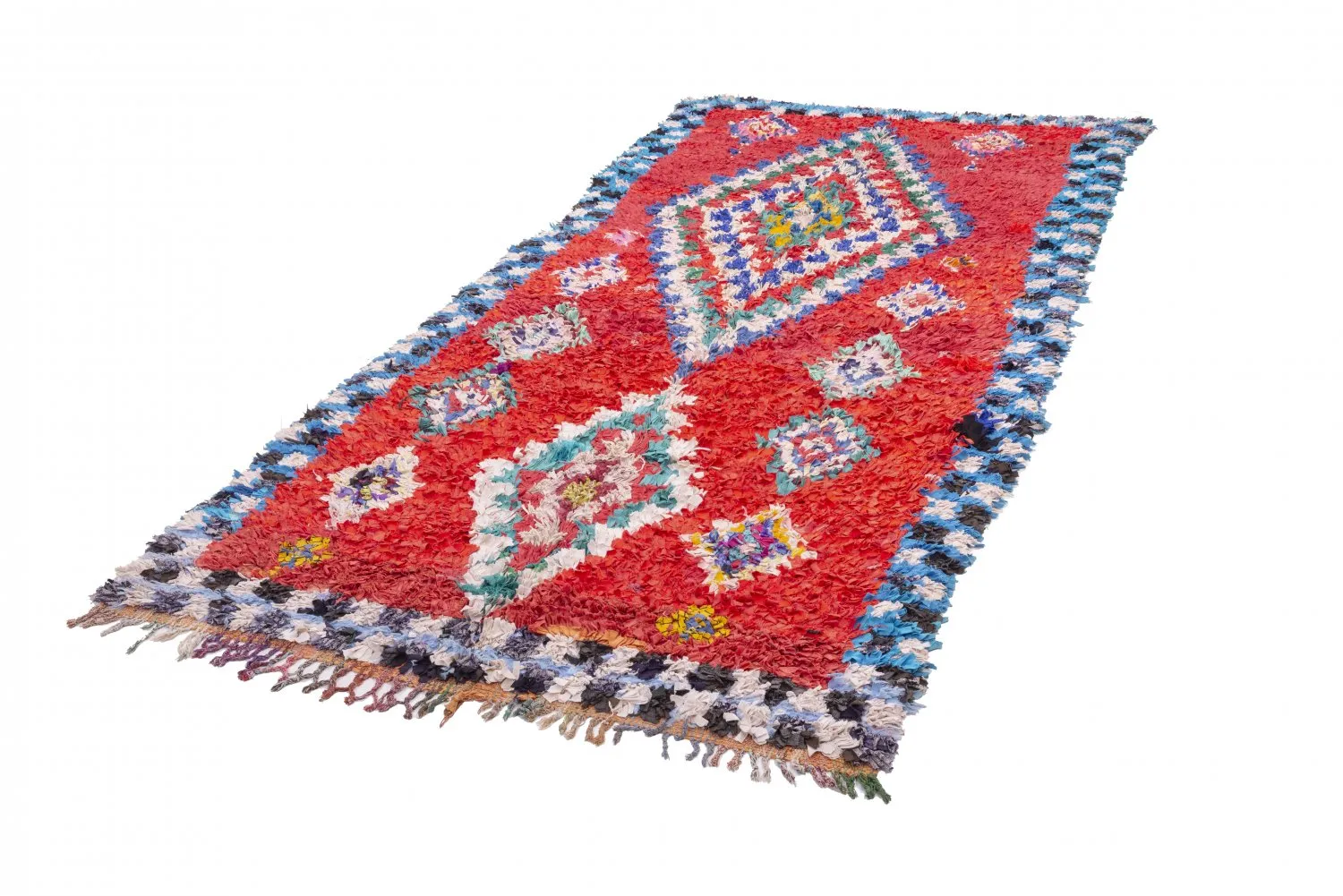 Marockansk Boucherouite-matta 295 x 150 cm