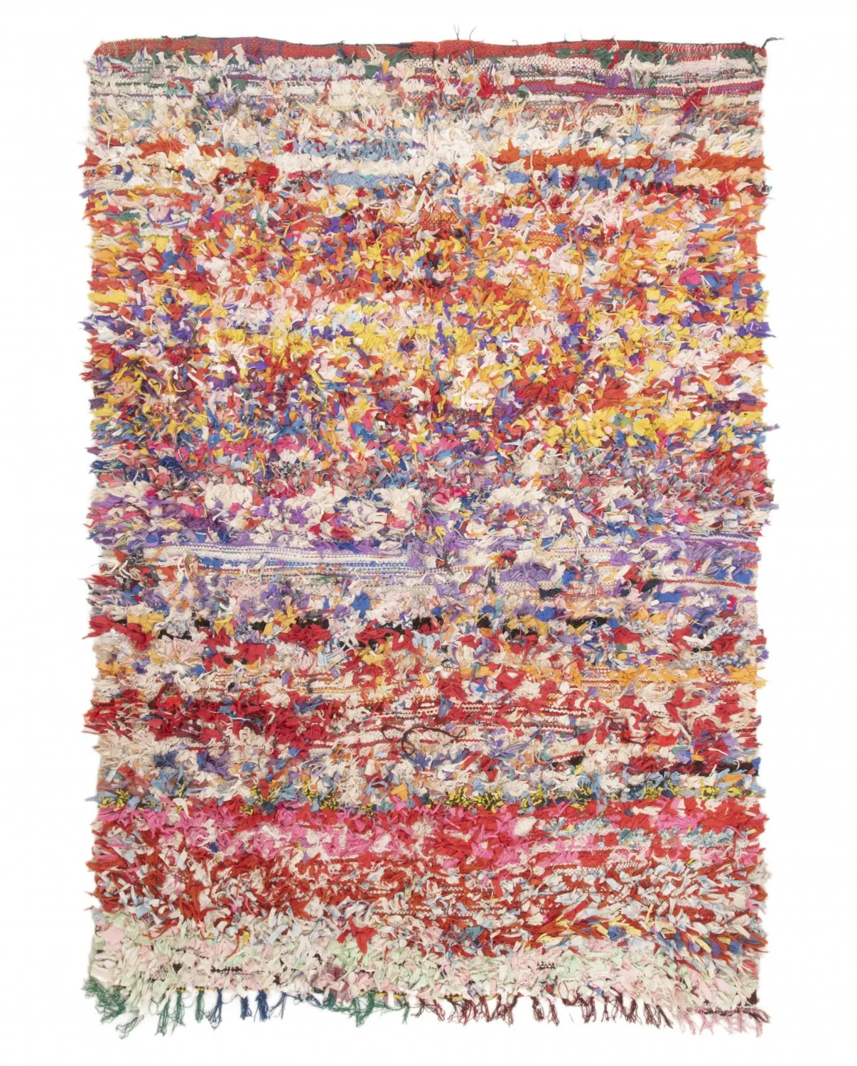 Marockansk Boucherouite-matta 205 x 140 cm