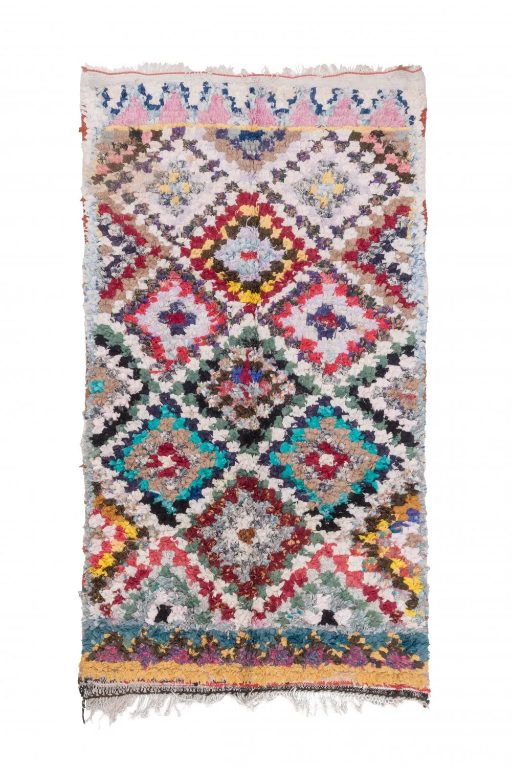 Marockansk Boucherouite-matta 235 x 130 cm